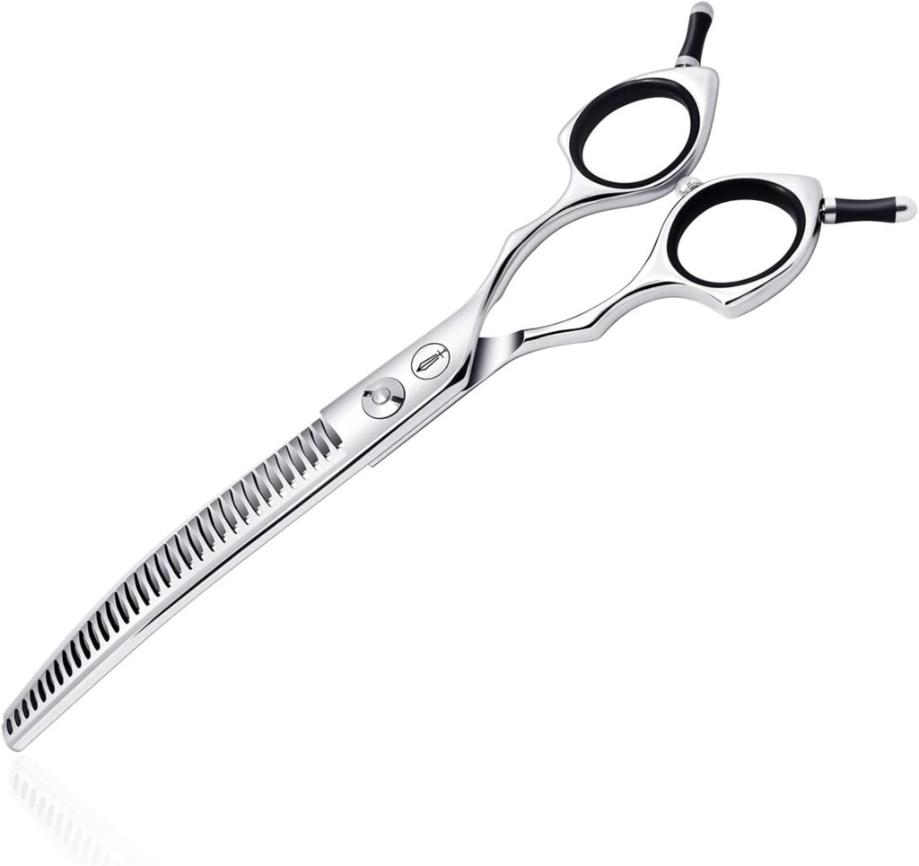 HASHIMOTO Curved Scissors for Dog Grooming,Light Weight,Pet Grooming Shears,Designed for Right and Left handers.